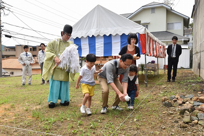 「福岡市東区04」注文住宅現場リポート①【地鎮祭】