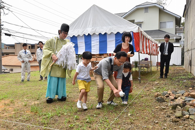 福岡市東区04　注文住宅建築現場リポート①　～地鎮祭～