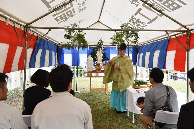 福岡市東区04　注文住宅建築現場リポート①　～地鎮祭～