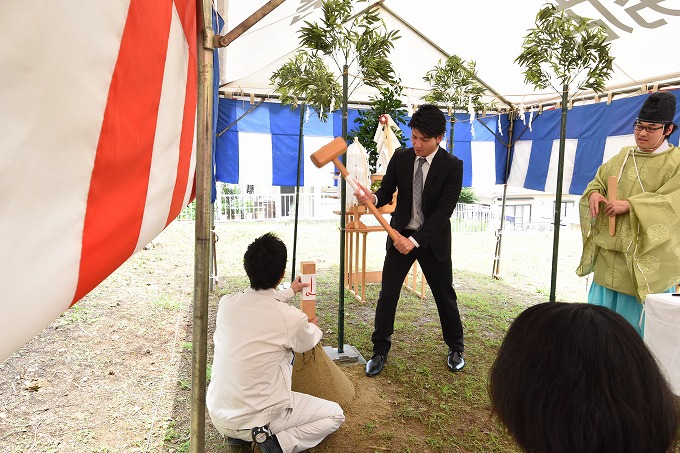 福岡市東区04　注文住宅建築現場リポート①　～地鎮祭～