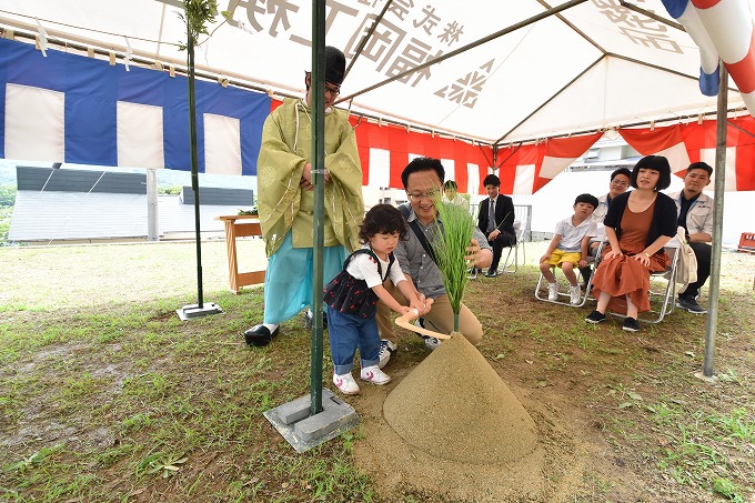 「福岡市東区04」注文住宅現場リポート①【地鎮祭】