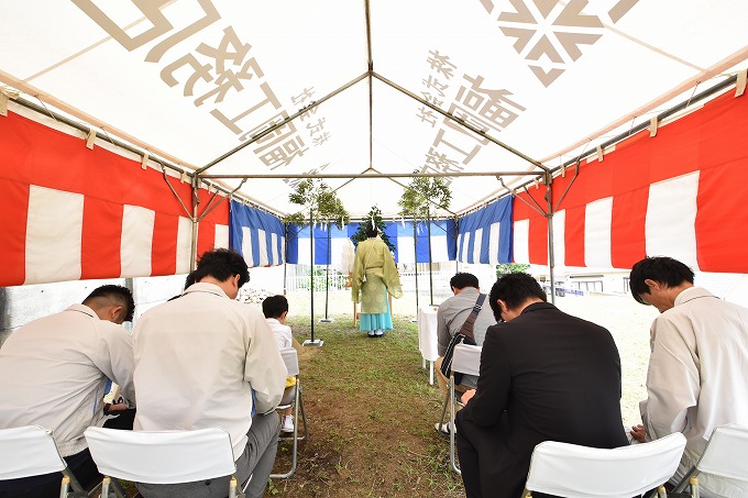 福岡市東区04　注文住宅建築現場リポート①　～地鎮祭～