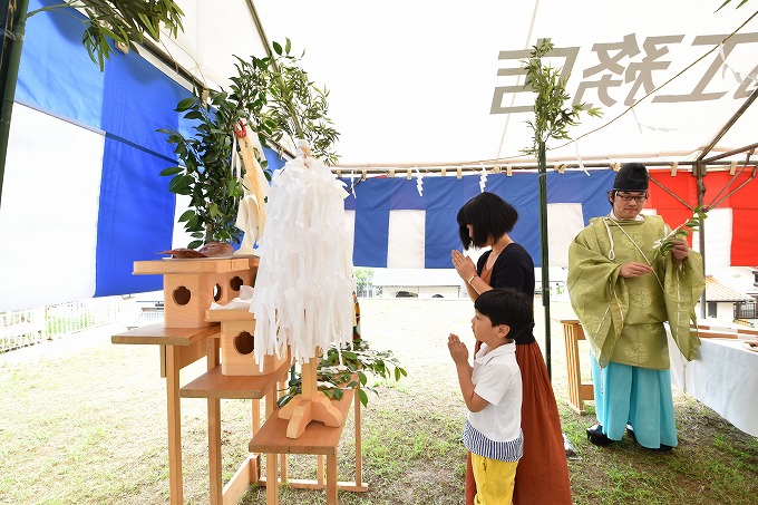 福岡市東区04　注文住宅建築現場リポート①　～地鎮祭～