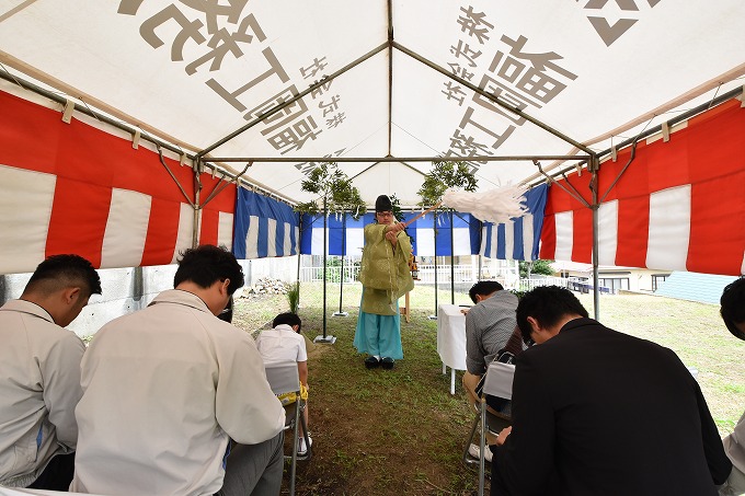 福岡市東区04　注文住宅建築現場リポート①　～地鎮祭～