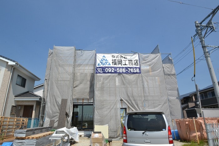 「朝倉郡筑前町東小田01」注文住宅現場リポート⑧【外装工事】【サイディング】