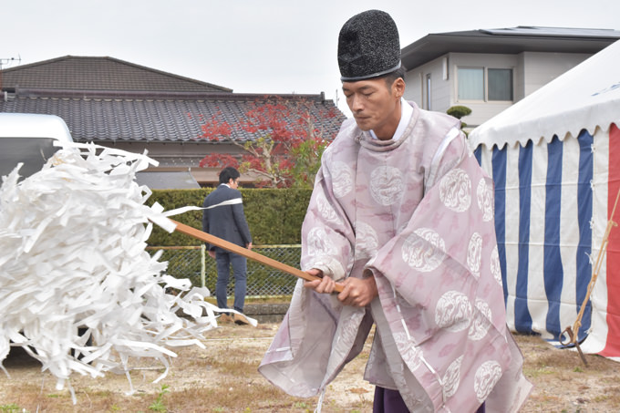 福岡県小郡市大板井01　注文住宅建築現場リポート①　～地鎮祭～