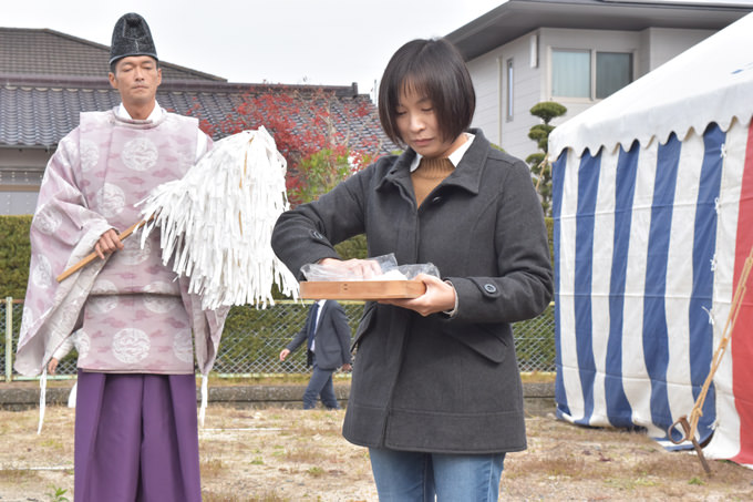 福岡県小郡市大板井01　注文住宅建築現場リポート①　～地鎮祭～