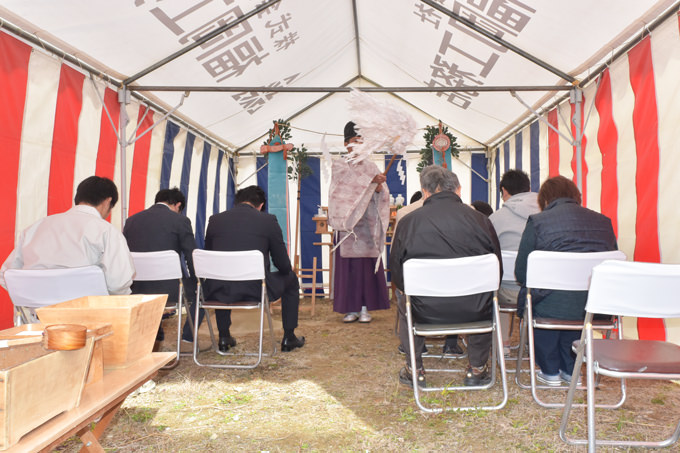「小郡市大板井01」注文住宅現場リポート①【地鎮祭】