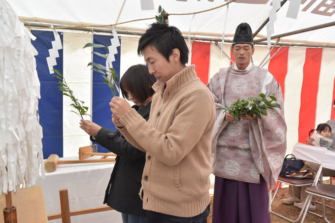 福岡県小郡市大板井01　注文住宅建築現場リポート①　～地鎮祭～