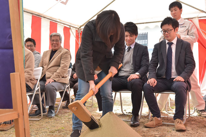 福岡県小郡市大板井01　注文住宅建築現場リポート①　～地鎮祭～