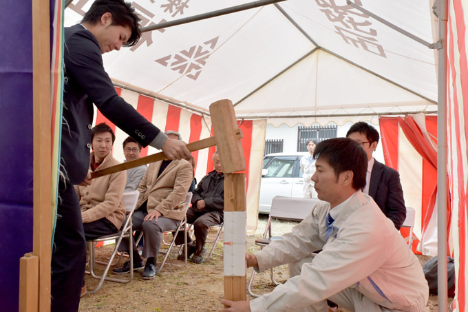 「小郡市大板井01」注文住宅現場リポート①【地鎮祭】