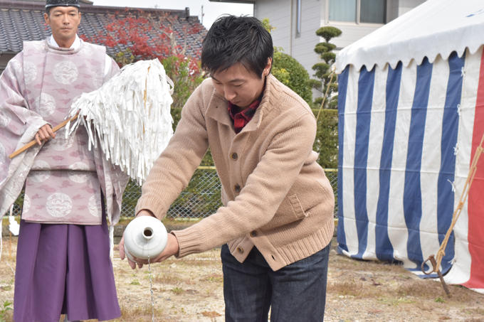 福岡県小郡市大板井01　注文住宅建築現場リポート①　～地鎮祭～