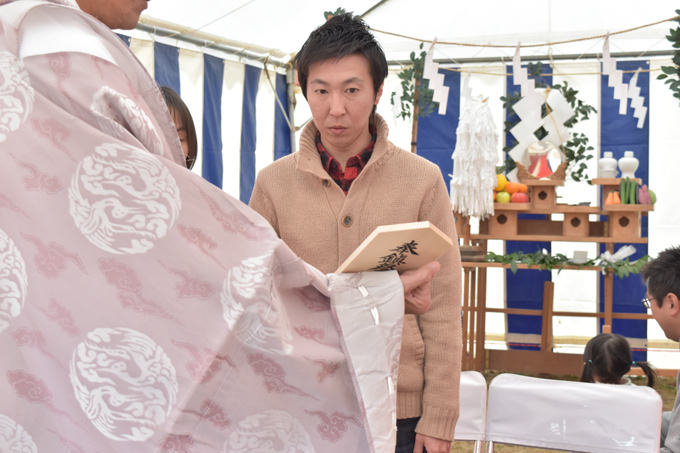 福岡県小郡市大板井01　注文住宅建築現場リポート①　～地鎮祭～