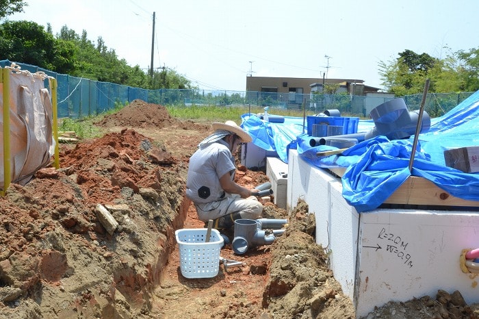 「宗像市02」注文住宅現場リポート③【基礎工事】【給排水】