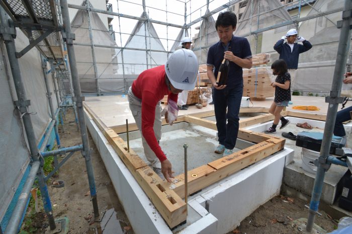 福岡市早良区小田部01　注文住宅建築現場リポート⑤　～上棟式～