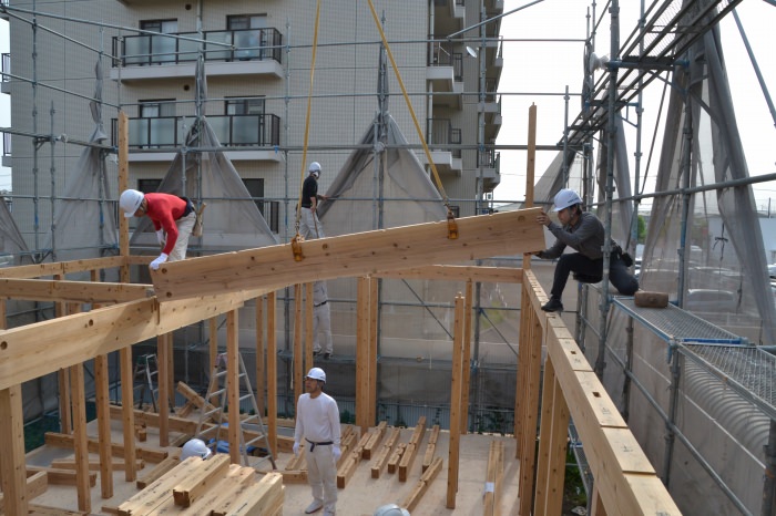 福岡市早良区小田部01　注文住宅建築現場リポート⑤　～上棟式～