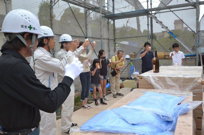 福岡市早良区小田部01　注文住宅建築現場リポート⑤　～上棟式～