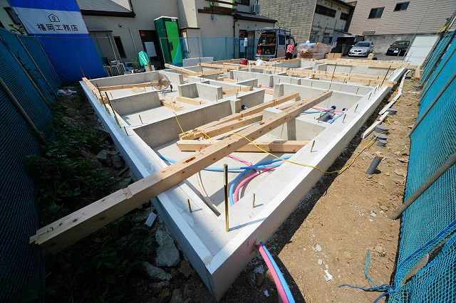 「福岡市早良区曙01」注文住宅現場リポート③【木工事】【土台敷き】