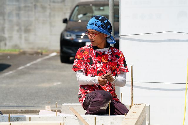 「福岡市早良区曙01」注文住宅現場リポート③【木工事】【土台敷き】