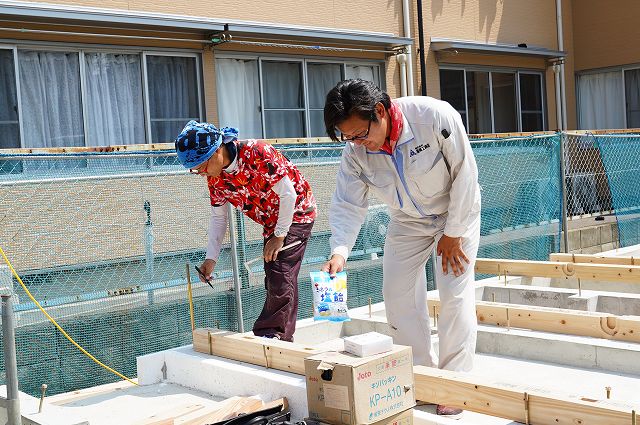 「福岡市早良区曙01」注文住宅現場リポート③【木工事】【土台敷き】