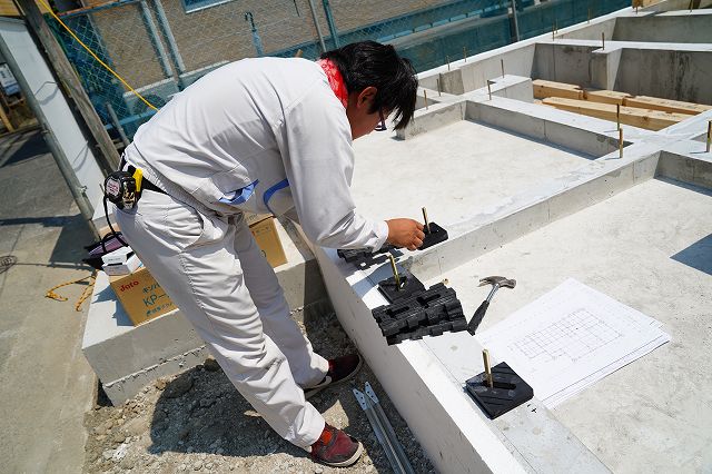 「福岡市早良区曙01」注文住宅現場リポート③【木工事】【土台敷き】