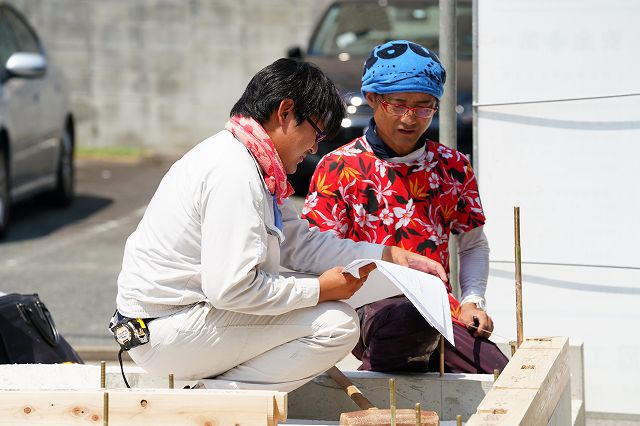 「福岡市早良区曙01」注文住宅現場リポート③【木工事】【土台敷き】