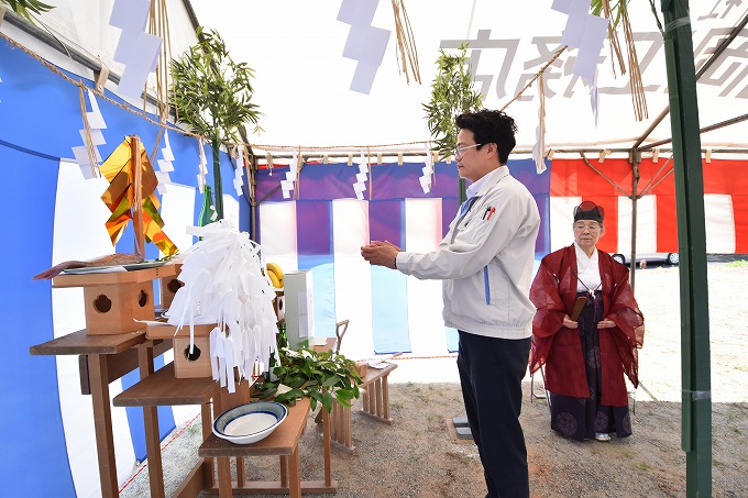 福岡県宗像市02　注文住宅建築現場リポート①　～地鎮祭～