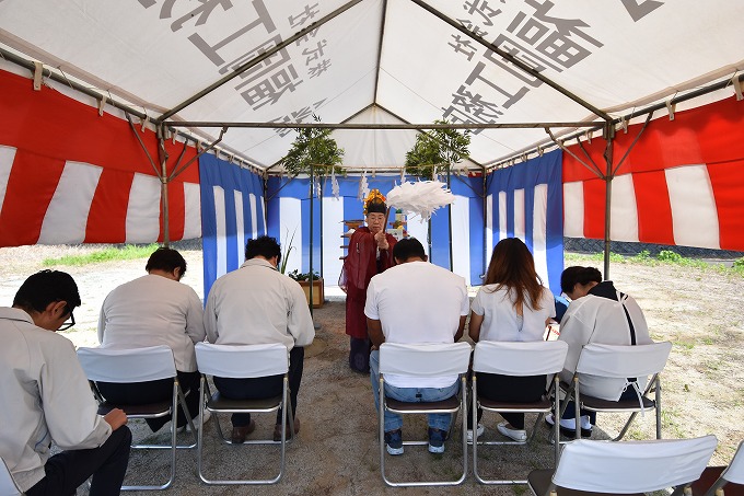 福岡県宗像市02　注文住宅建築現場リポート①　～地鎮祭～