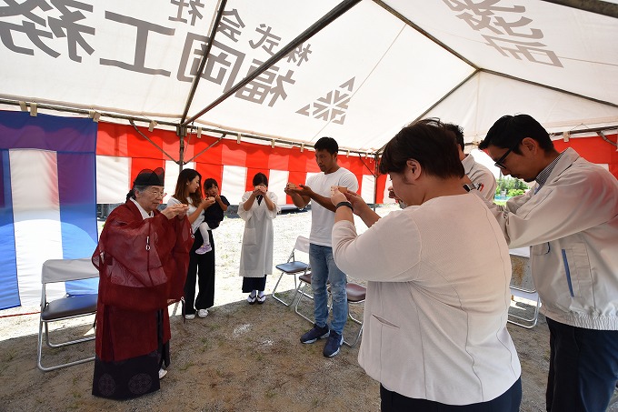 福岡県宗像市02　注文住宅建築現場リポート①　～地鎮祭～