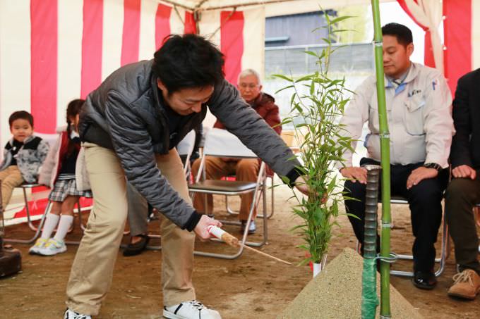 福岡市西区飯盛01　注文住宅建築現場リポート①　～地鎮祭～