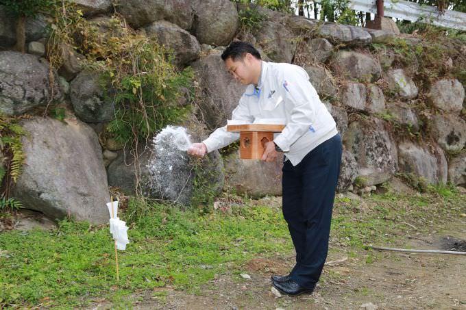 福岡市西区飯盛01　注文住宅建築現場リポート①　～地鎮祭～