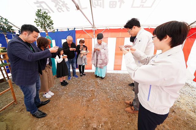 福岡市西区03　注文住宅建築現場リポート①　～地鎮祭～