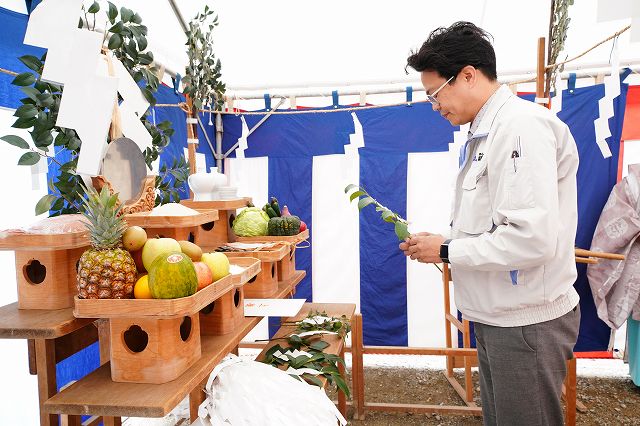 福岡市西区03　注文住宅建築現場リポート①　～地鎮祭～