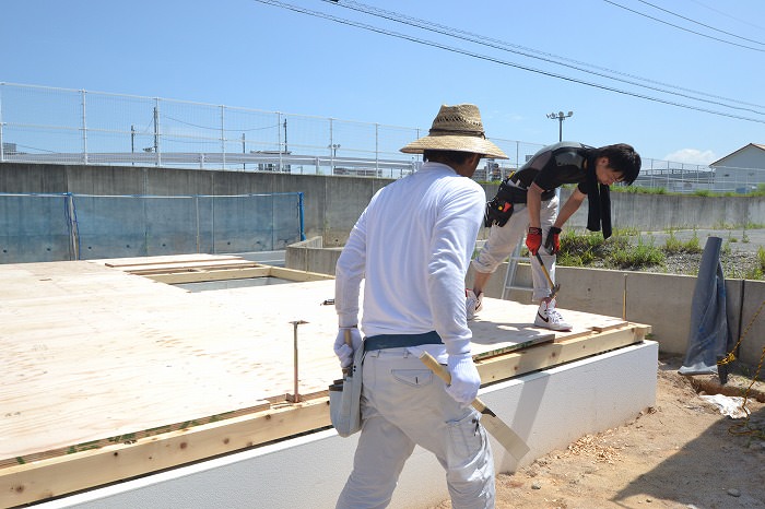 「福岡市南区花畑02」注文住宅現場リポート⑤【木工事】【土台敷き】