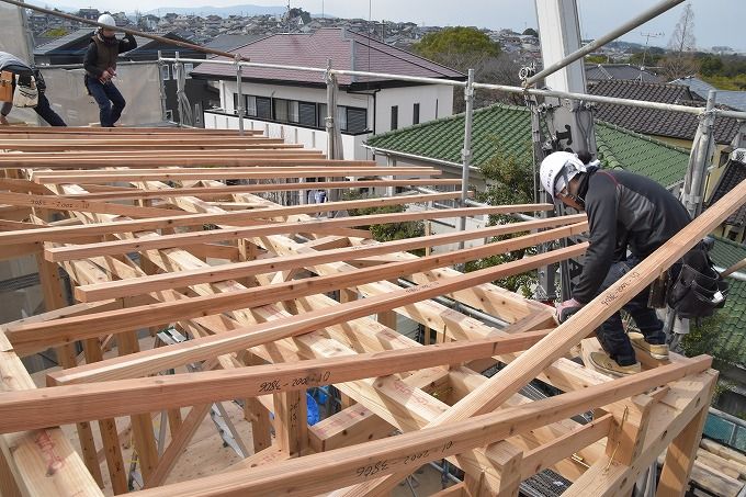 福岡県太宰府市青葉台01　注文住宅建築現場リポート⑥　～上棟式～