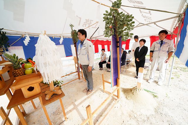 「福岡市城南区03」注文住宅現場リポート①【地鎮祭】