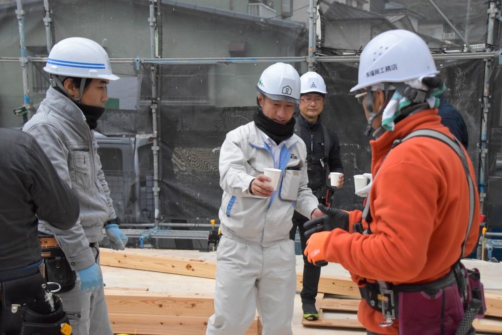 福岡県那珂川市08　注文住宅建築現場リポート③　～上棟式1日目～