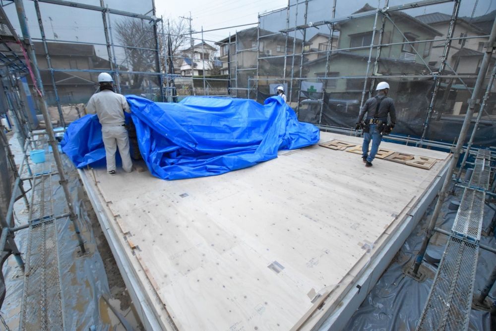 福岡県那珂川市08　注文住宅建築現場リポート③　～上棟式1日目～