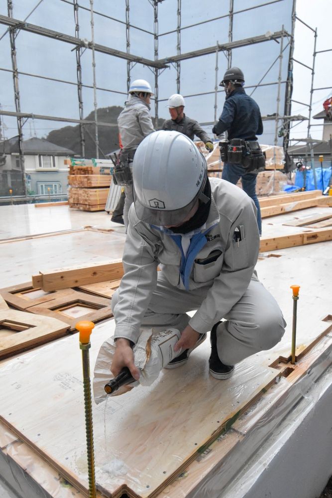 福岡県那珂川市08　注文住宅建築現場リポート③　～上棟式1日目～