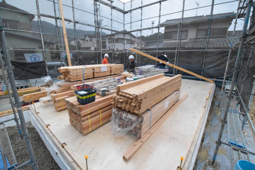 福岡県那珂川市08　注文住宅建築現場リポート③　～上棟式1日目～