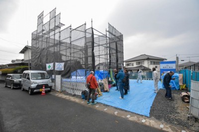 福岡県那珂川市08　注文住宅建築現場リポート③　～上棟式1日目～