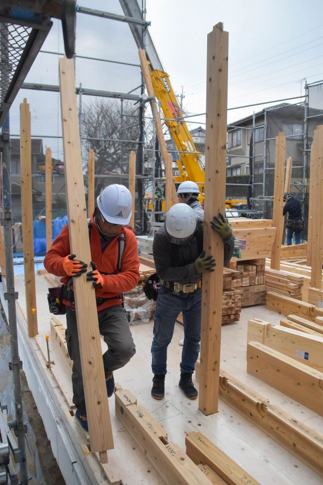 福岡県那珂川市08　注文住宅建築現場リポート③　～上棟式1日目～