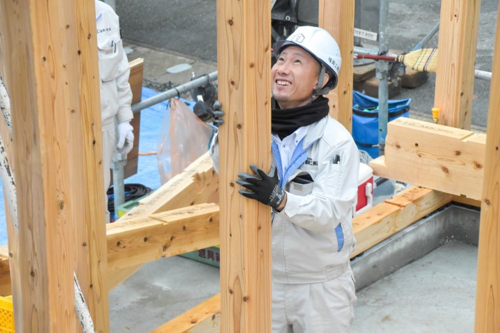 福岡県那珂川市08　注文住宅建築現場リポート③　～上棟式1日目～