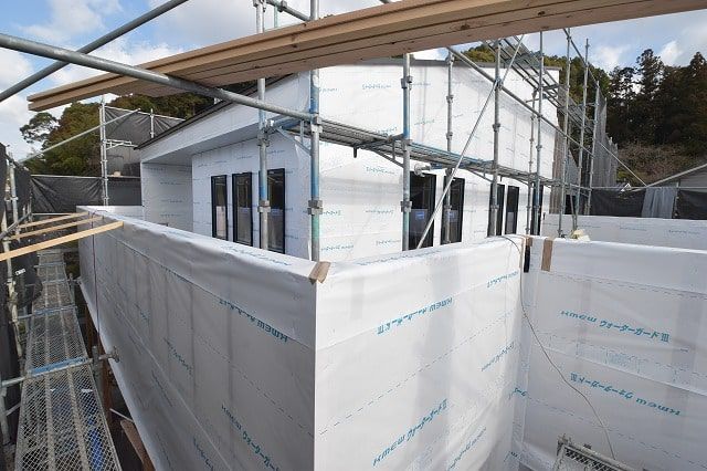 「筑紫野市04」注文住宅現場リポート⑧【外装工事】【防水シート】