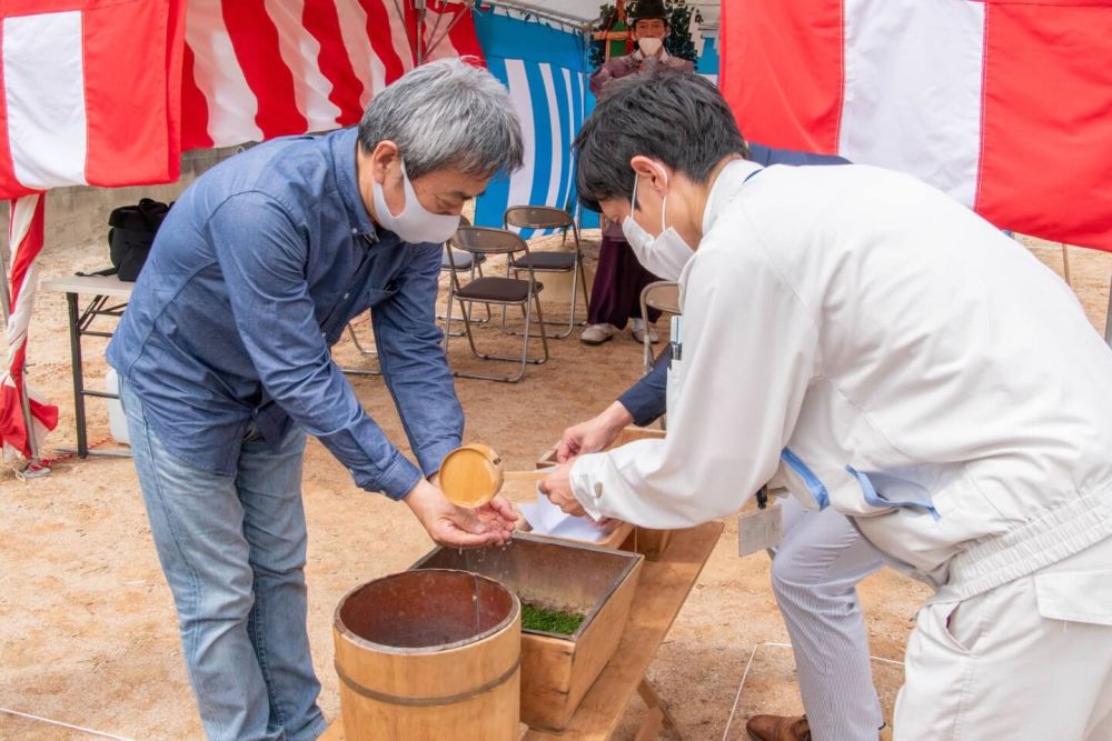 福岡市城南区07　注文住宅建築現場リポート①　～地鎮祭～