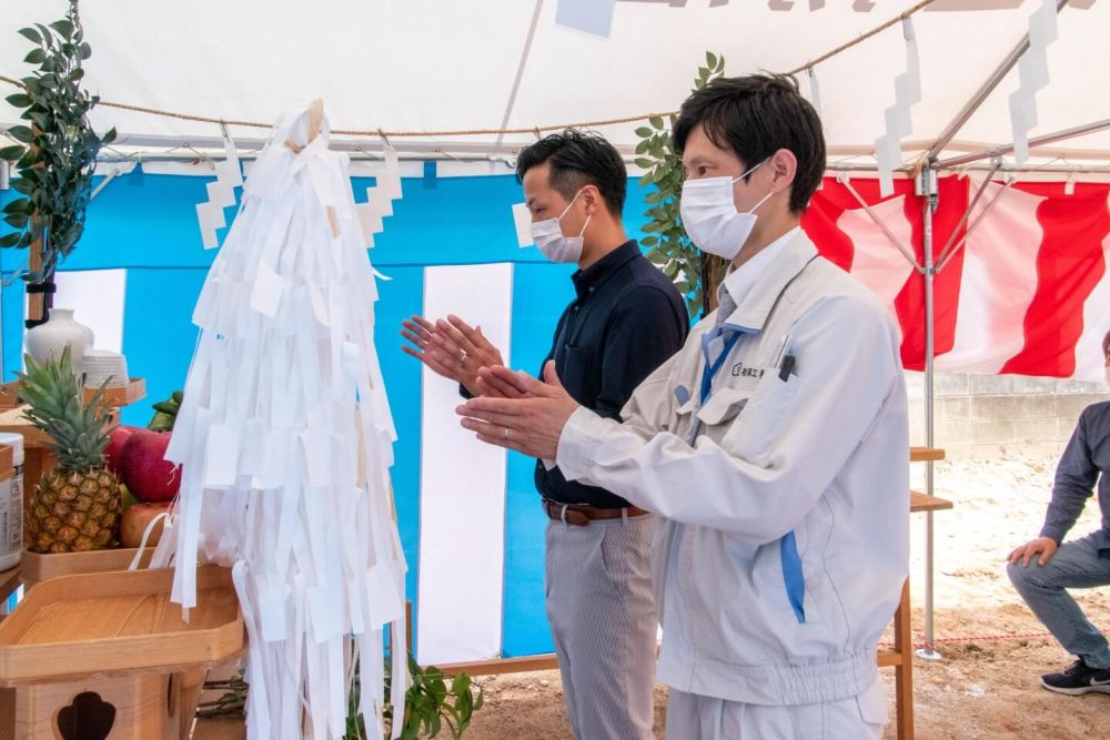 福岡市城南区07　注文住宅建築現場リポート①　～地鎮祭～