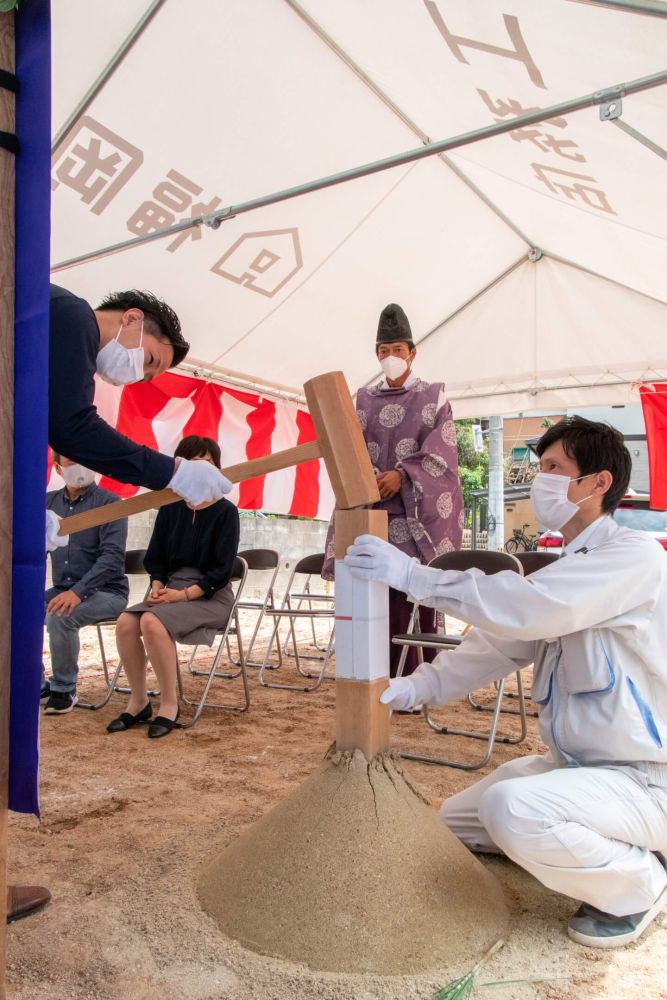 福岡市城南区07　注文住宅建築現場リポート①　～地鎮祭～