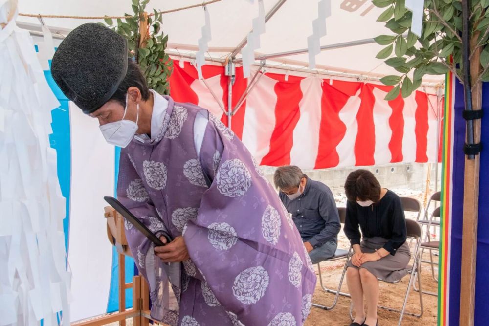 福岡市城南区07　注文住宅建築現場リポート①　～地鎮祭～