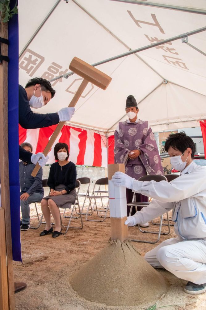 福岡市城南区07　注文住宅建築現場リポート①　～地鎮祭～