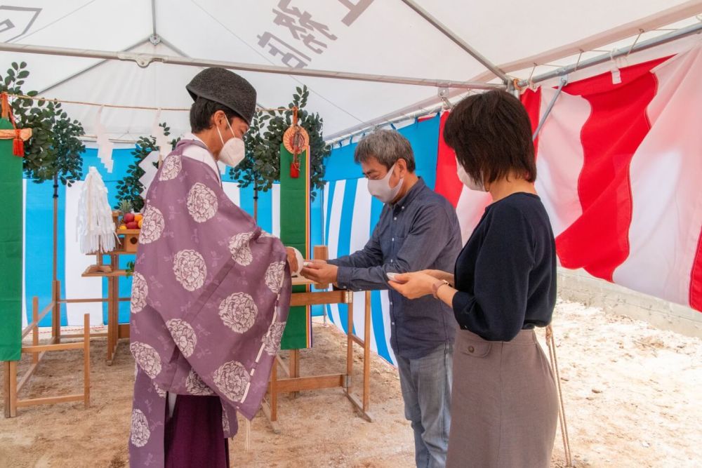 福岡市城南区07　注文住宅建築現場リポート①　～地鎮祭～